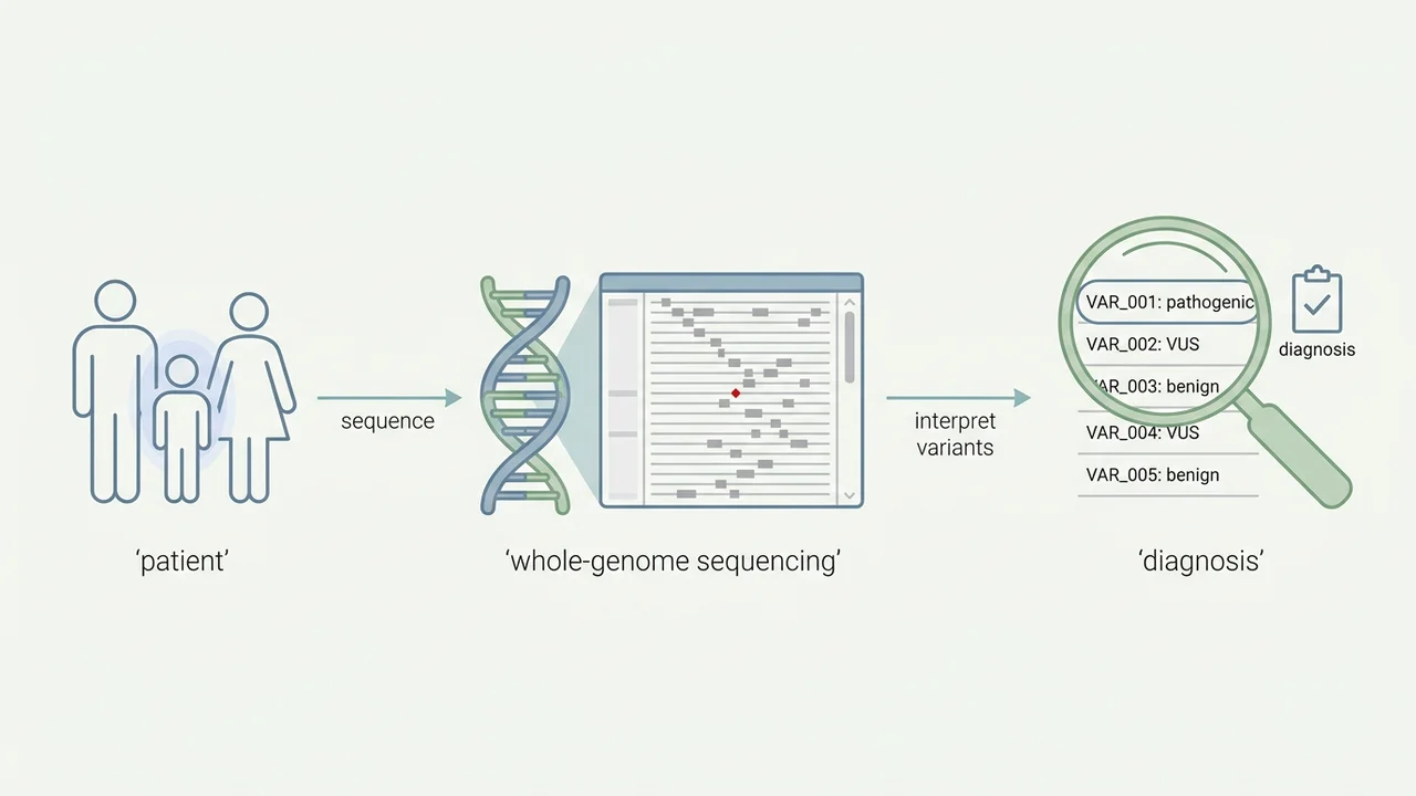 Whole genome sequencing of rare disease patients — research illustration